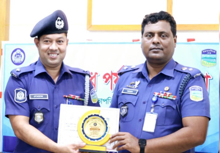 নেত্রকোনা মডেল থানার ষষ্ঠ বারের মতো শ্রেষ্ঠ অফিসার ইনচার্জ কাজী শাহনেওয়াজ