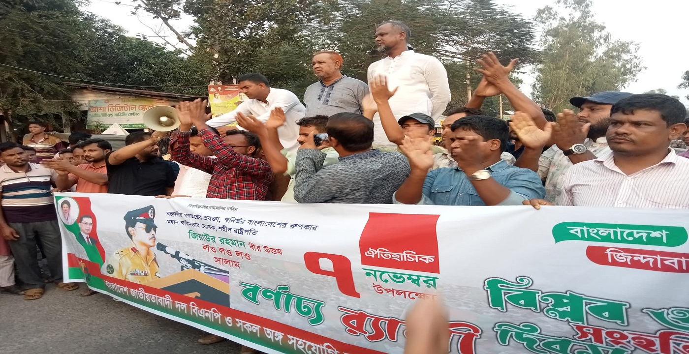 রংপুরের তারাগঞ্জে জাতীয় বিপ্লব ও সংহতি দিবস উপলক্ষে বিএনপির শোভাযাত্রা ও সমাবেশ