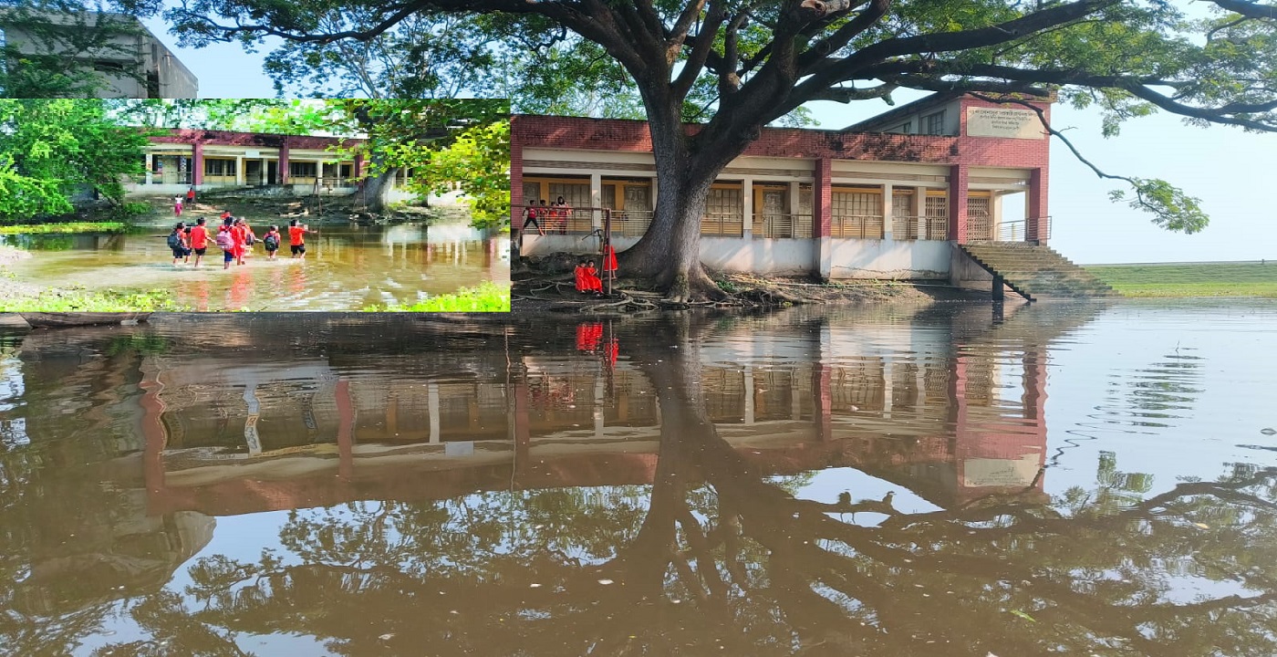 গোপালগঞ্জ সোনাসুর সরকারি প্রাথমিক বিদ্যালয় শিক্ষার্থীদের স্কুলে যেতে না চলে পাও, না চলে নাও