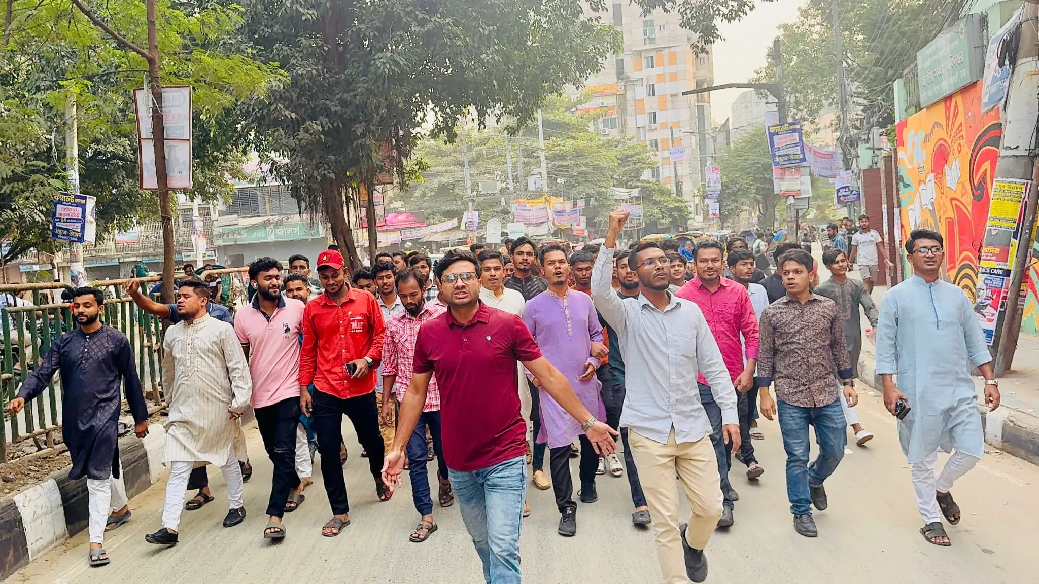 আমানউল্লাহ আমানের বিরুদ্ধে ‘ষড়যন্ত্রের প্রতিবাদে’ জবিতে ছাত্রদলের মিছিল