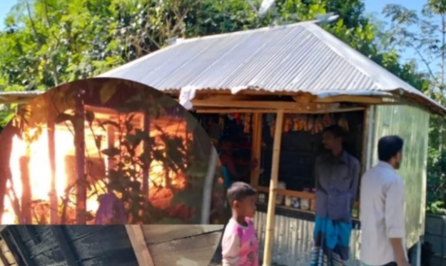 কুড়িগ্রামে পারিবারিক বিরোধের জেরে দোকানে অগ্নিসংযোগ ও মারধরের অভিযোগ