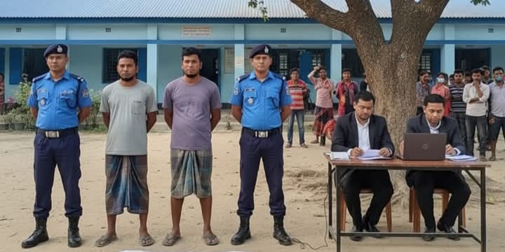 কাঠালবাড়ী চারেঙ্গায় মাদকবিরোধী অভিযান: টাফেন্টেনল ট্যাবলেটসহ চারজন আটক, মোবাইল কোর্টে কারাদণ্ড