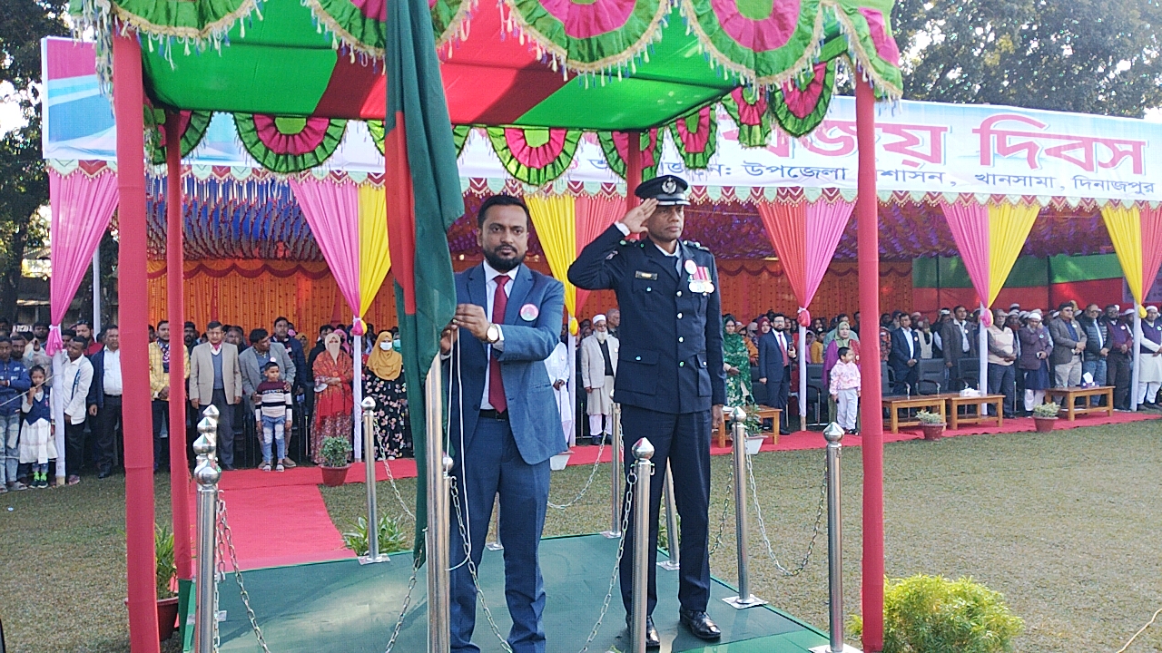 খানসামা উপজেলায় যথাযোগ্য মর্যাদায় মহান বিজয় দিবস উদযাপন