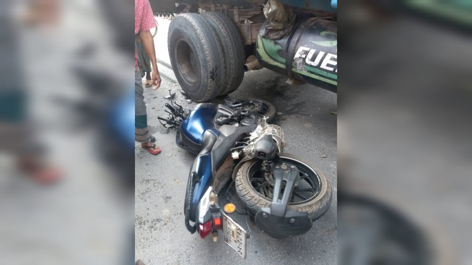 কালীগঞ্জে সড়ক দূর্ঘটনায় সেনা সদস্যসহ দুইজন আহত
