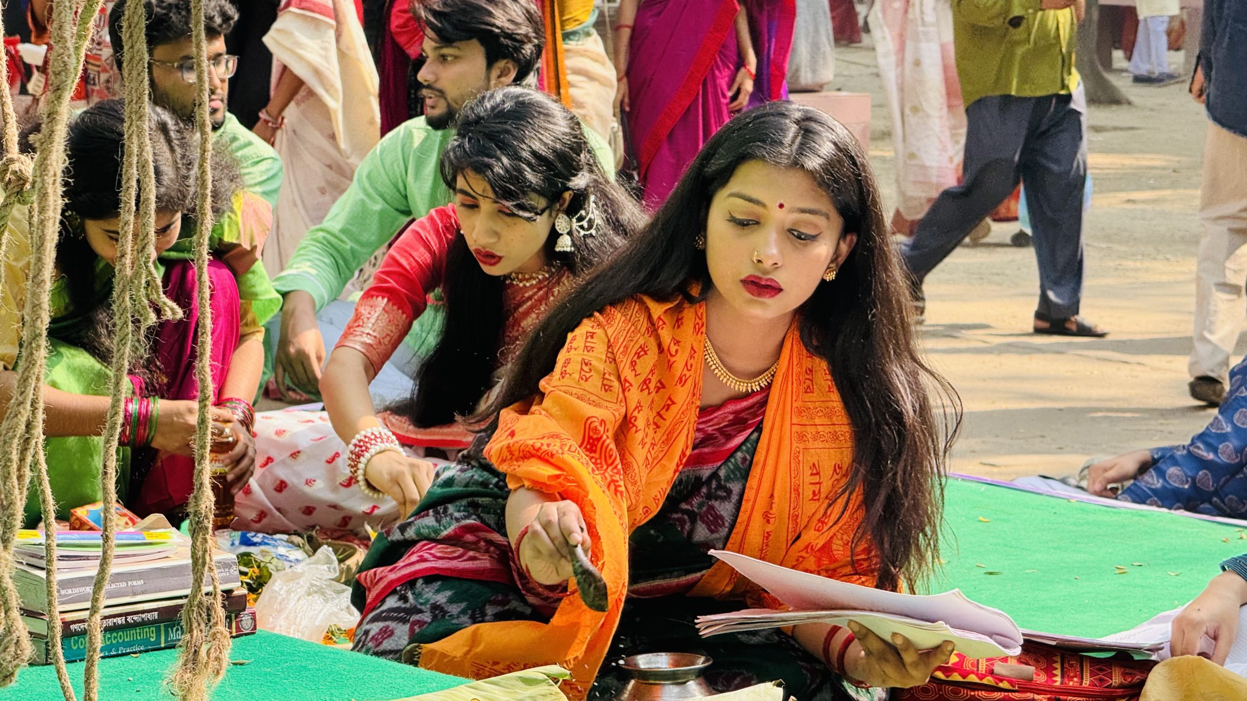 তৃতীয় বারের মতো স্বরসতী পূজায় পৌরহিত্যে সমাদৃতা