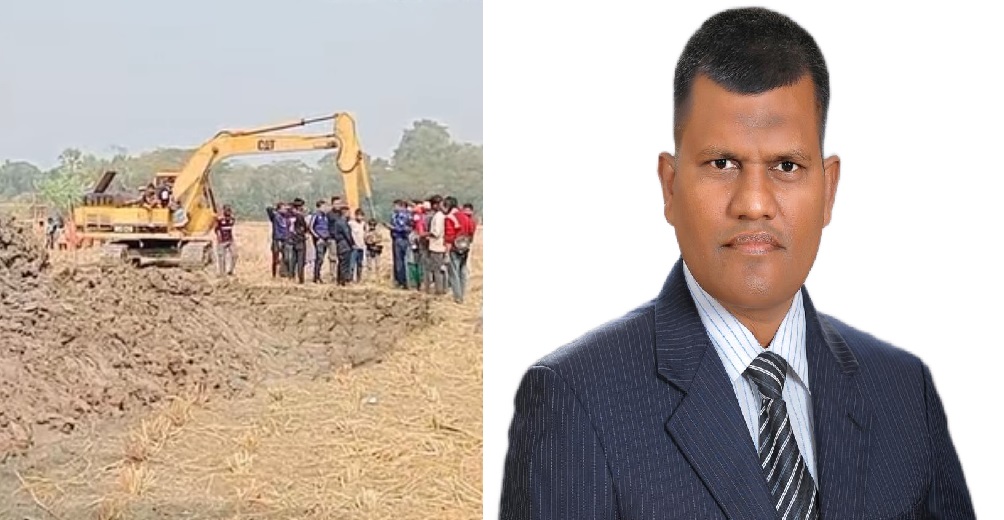 বাকেরগঞ্জে অন্যের জমি উপর দিয়ে জোরপূর্বক রাস্তা নির্মাণের অভিযোগ আবুল বসারের বিরুদ্ধে