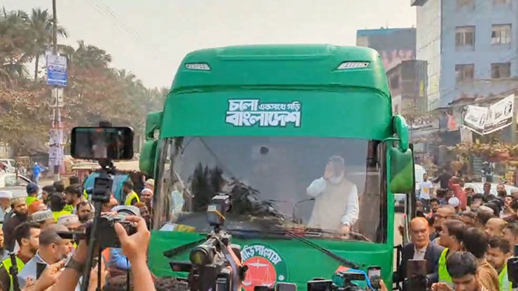জামায়াতের নির্বাচনি বাস ক্যাম্পেইন শুরু