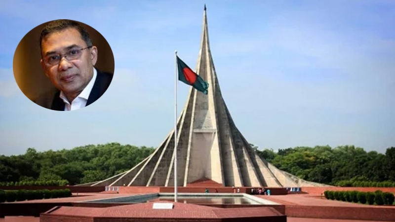 জাতীয় স্মৃতিসৌধ নতুন প্রধানমন্ত্রী তারেক রহমানের শ্রদ্ধা