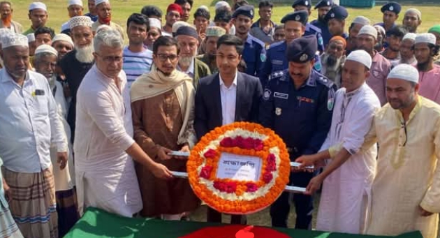 সুনামগঞ্জের মধ্যনগরে বীর মুক্তিযোদ্ধা নূরুল ইসলামের রাষ্ট্রীয় মর্যাদায় দাফন সম্পন্ন