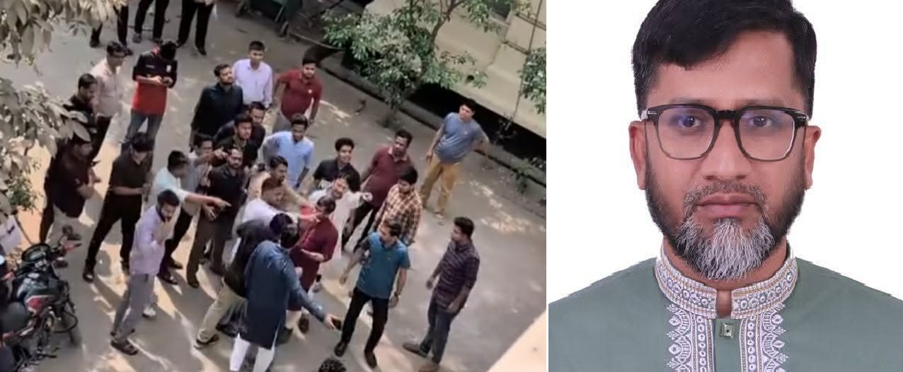 ছাত্রদল নেতা অরিফিনের হাতে লাঞ্ছিত হয়ে পদত্যাগ করছেন জবি প্রক্টর