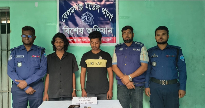 নোয়াখালীতে বিদেশি পিস্তলসহ দুই সন্ত্রাসী গ্রেপ্তার