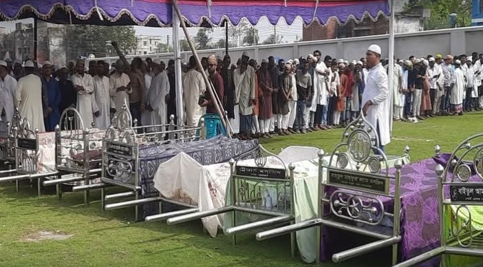বউ বরণ নয়, স্বজনদের শেষ বিদায়ের অপেক্ষা