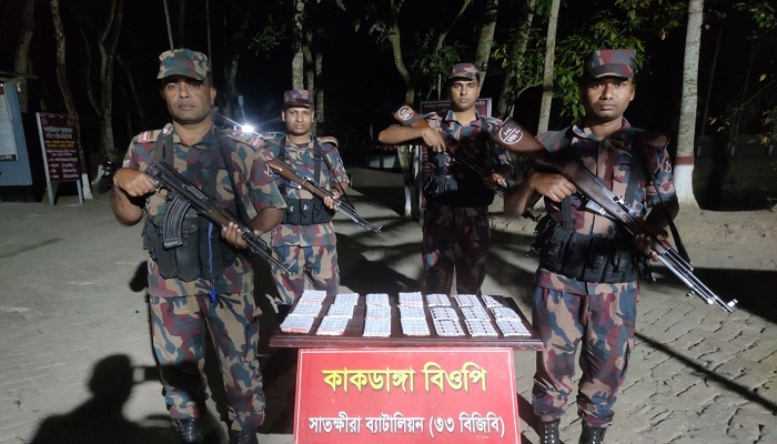 কলারোয়া সীমান্তে তিন লক্ষ টাকার ভারতীয় মালামাল জব্দ করেছে বিজিবি