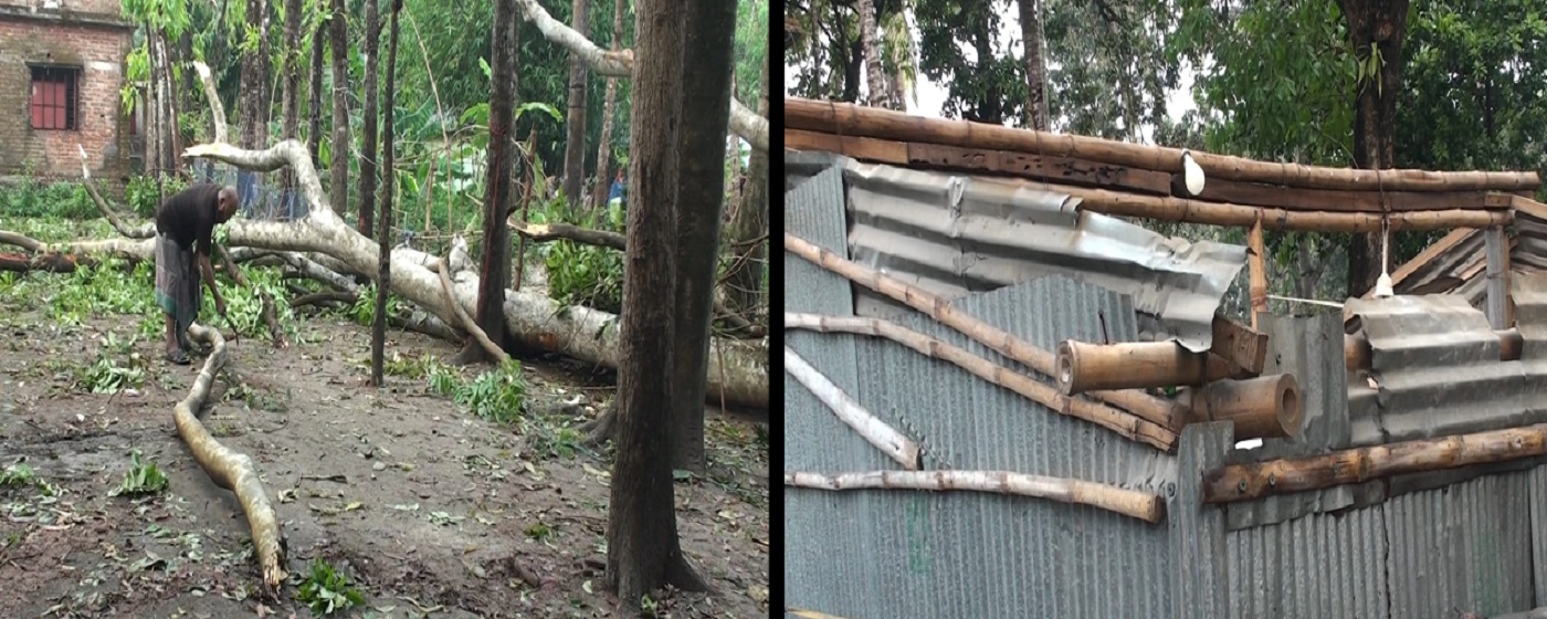সাতক্ষীরায় কালবৈশাখী ঝড়ে তাণ্ডব, শিলাবৃষ্টিতে ব্যাপক ক্ষয়ক্ষতি