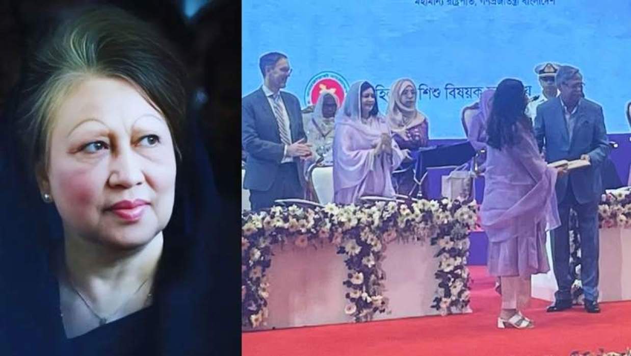 বেগম খালেদা জিয়ার মরণোত্তর পুরস্কার নিলেন নাতনি জাইমা রহমান