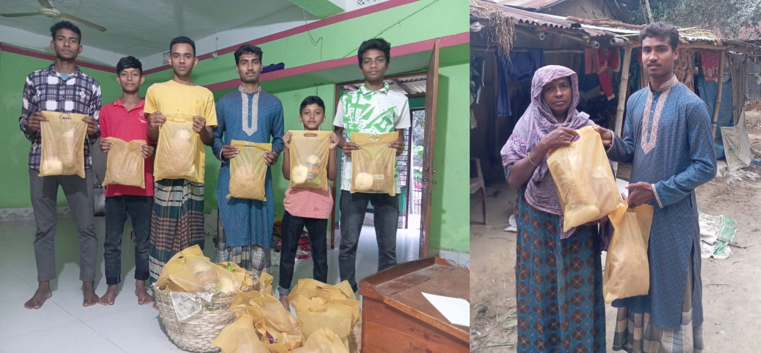নওগাঁয় হিলফুল ফুজুল শান্তি সংঘের উদ্যোগে ঈদ উপহার বিতরণ