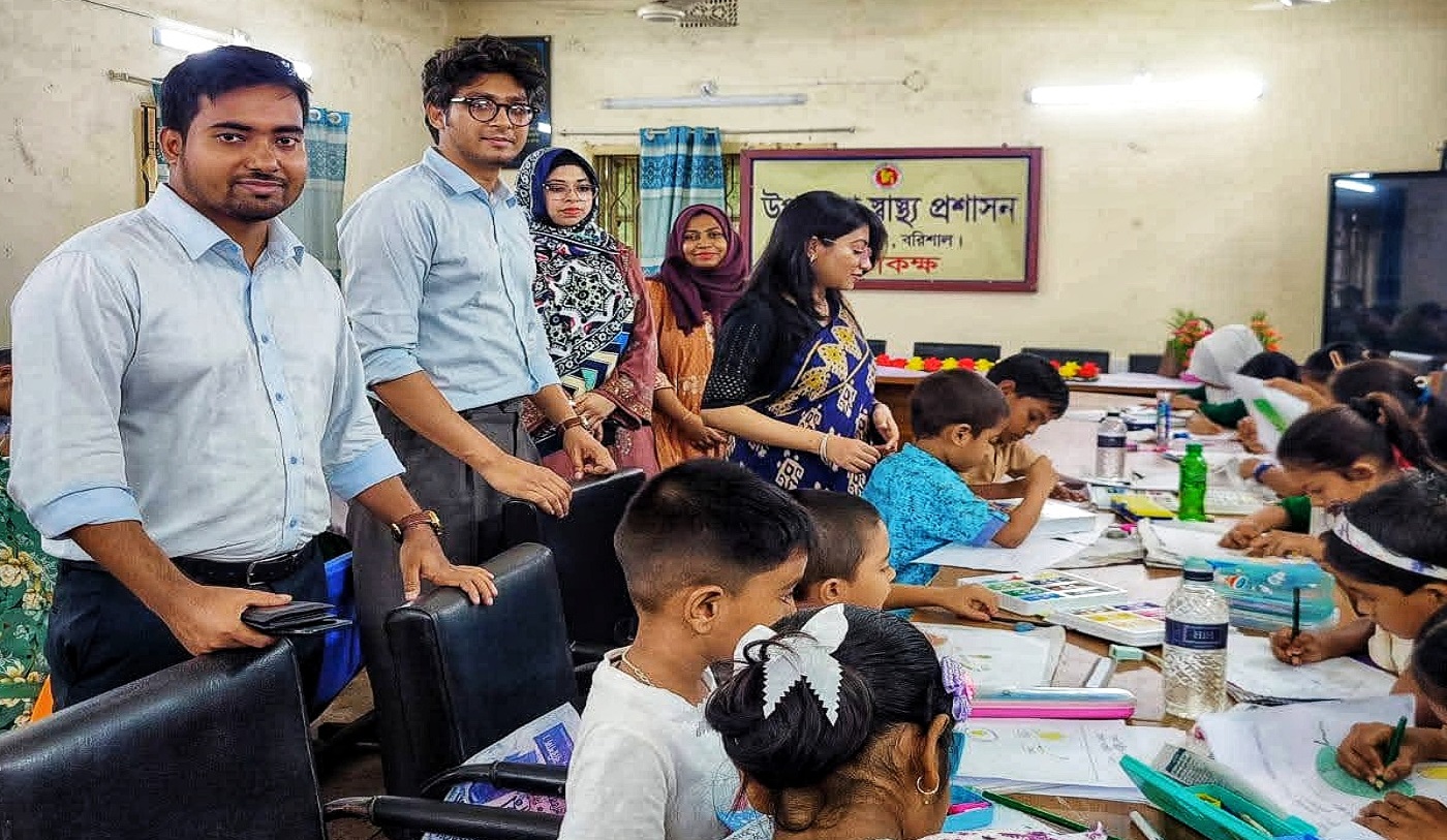 আগৈলঝাড়ায় জাতীয় পুষ্টি সপ্তাহ উপলক্ষে স্বাস্থ্য কমপ্লেক্সে চিত্রাংকন প্রতিযোগিতা