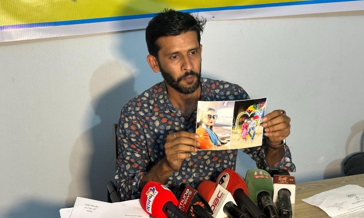 ডিভোর্স স্ত্রী কর্তৃক স্বামী নির্যাতনের অভিযোগ সংবাদ সম্মেলনে স্ত্রীর বিরুদ্ধে হয়রানির অভিযোগ স্বামীর