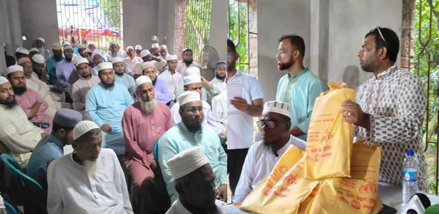 দেবিদ্বারে ইমাম-মুয়াজ্জিনদের সম্মানে মাইলস্টোন গ্রুপের ঈদ উপহার বিতরণ করেন: অলিউল্লাহ তুহিন