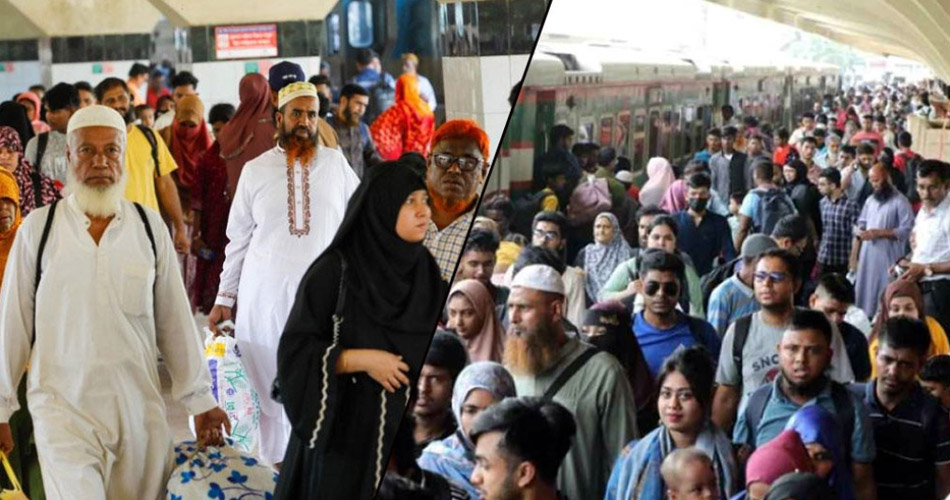 ছুটি শেষে কর্মস্থলে ফেরা শুরু, রাজধানীর পথে মানুষের ঢল