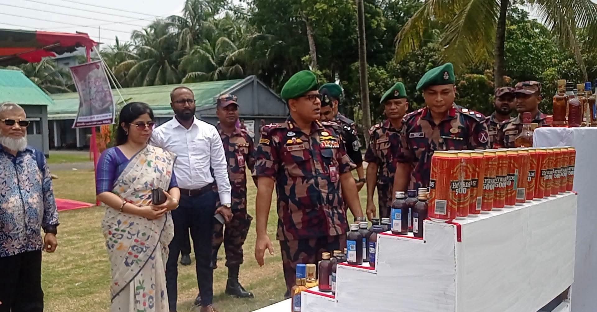 সাতক্ষীরায় বিভিন্ন অভিযানে জব্দ ৭৩ কোটি ৭৫ লাখ টাকার মাদক ধ্বংস করল বিজিবি