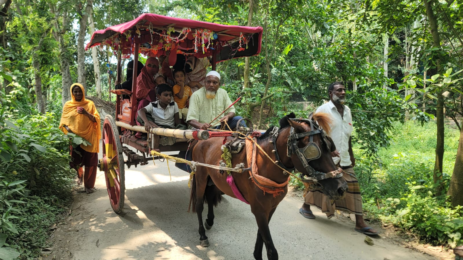 নাতি হওয়ায় নানার ব্যতিক্রম উল্লাস: ঘোড়ার গাড়িতে গ্রামভ্রমণ, ৩ হাজার মিষ্টি বিতরণ
