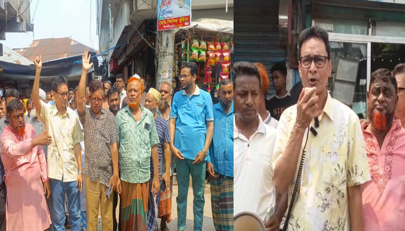 গৌরনদীর টরকীতে চাঁদা দাবি ও হামলার ঘটনায় ব্যবসায়ীদের বিক্ষোভ, দোকানপাট বন্ধ