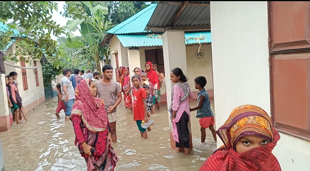 মান্দায় ডুবেছে ১৯৯ আশ্রয়ণ ঘর, ১৫০০ মানুষের চরম দুর্দশা
