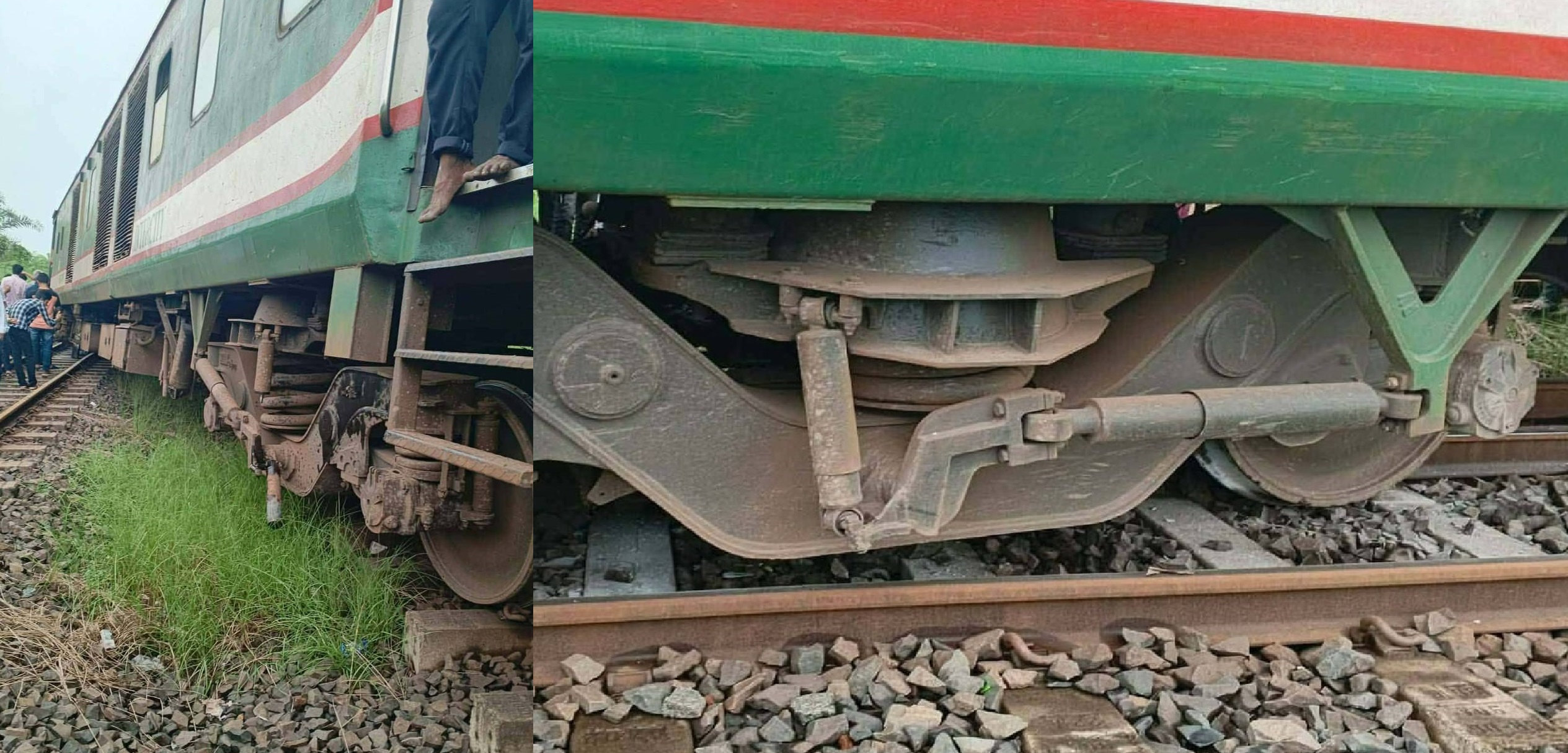 নাটোরের লালপুরে ট্রেন লাইনচ্যুত, উত্তরবঙ্গের সঙ্গে ঢাকার রেল যোগাযোগ বন্ধ