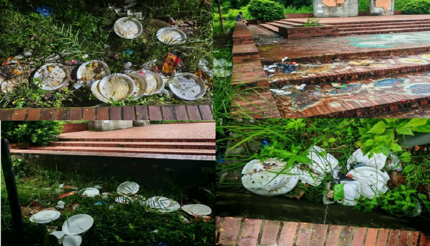 অবহলায় কুবির কেন্দ্রীয় শহীদ মিনার, নষ্ট হচ্ছে সৌন্দর্য ও মর্যাদা