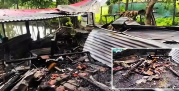 ভয়াবহ অগ্নিকাণ্ডে বসতঘরসহ পুড়ল পাঁচ লাখ টাকার মালামাল গৌরনদীতে