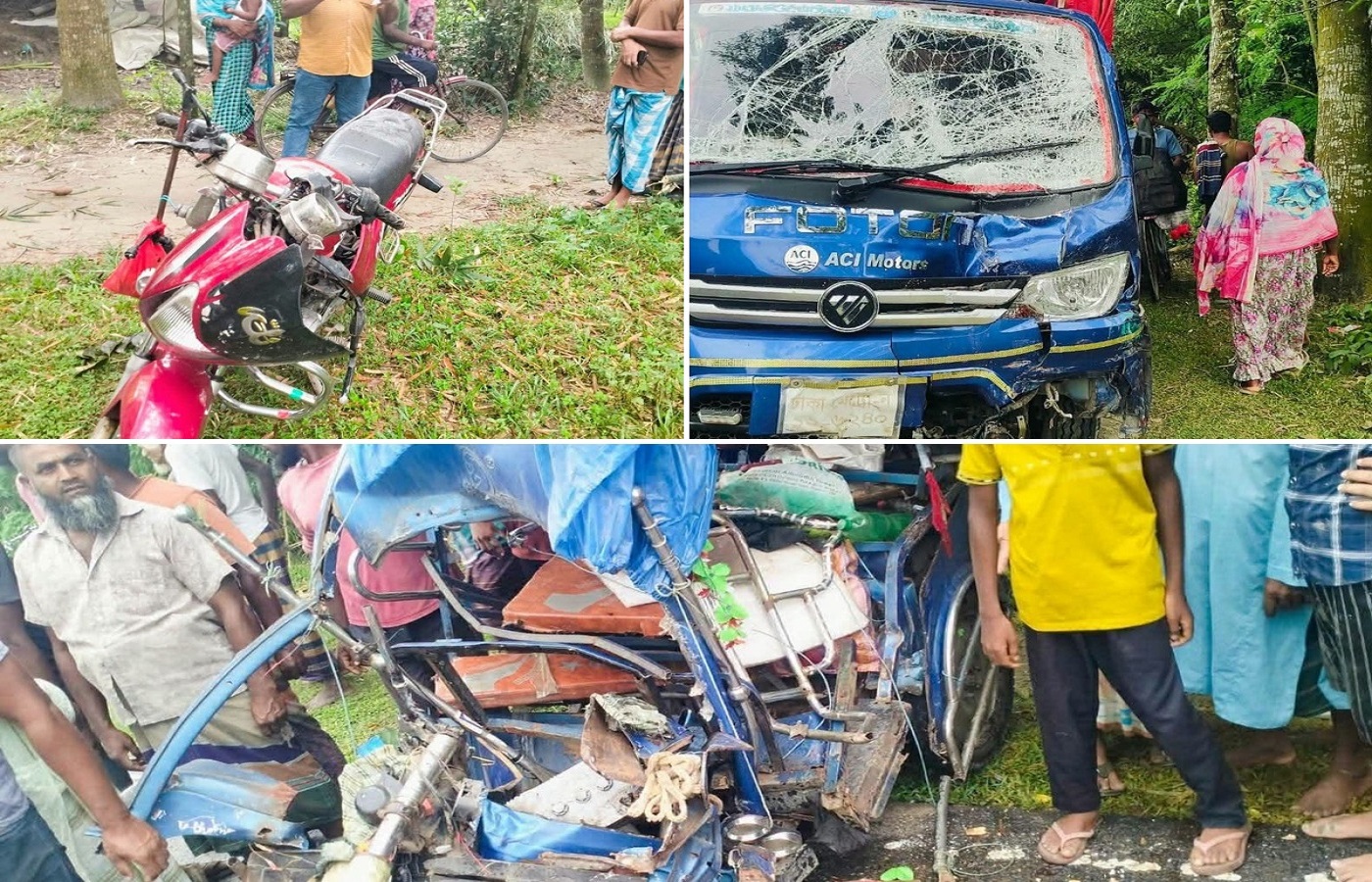 ঠাকুরগাঁওয়ে ত্রিমুখী সংঘর্ষে নিহত ২, আহত ৪