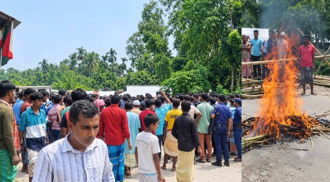 সারের দাবিতে ভূরুঙ্গামারীতে বিক্ষোভ, সড়ক অবরোধ ও কৃষি কর্মকর্তা অবরুদ্ধ
