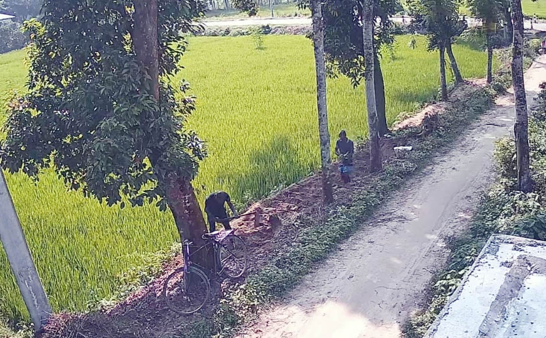 ঠাকুরগাঁওয়ে রেকর্ডিয় গ্রামীণ সড়কের মাটি কাটার অভিযোগ