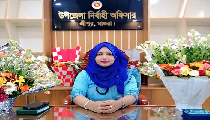 সরিষাবাড়ীর তাসমীয়া আক্তার রোজী মাগুরা জেলার শ্রীপুরের ইউএনও