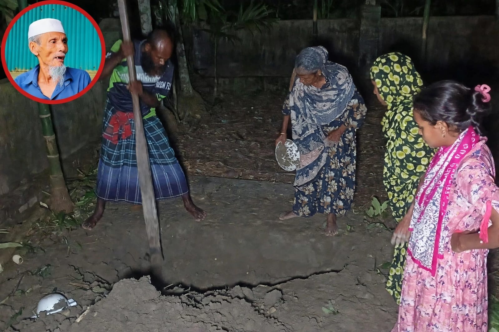 ১৭ ঘন্টা পর গভীর রাতে দাফন হলো সাঈদীর মামলার বাদী মানিক পশারীর,কবর খুড়লেন স্ত্রী-মেয়ে-বোন