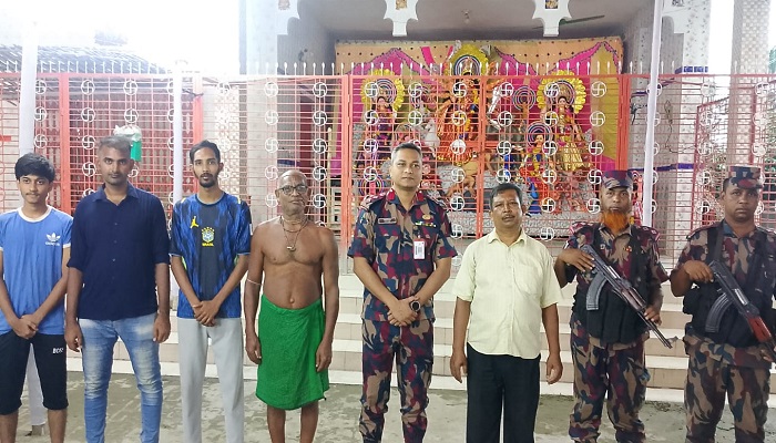 সাতক্ষীরায় শারদীয় দূর্গাপূজা-২০২৬ উপলক্ষে পূজামন্ডপের নিরাপত্তা রক্ষার্থে বিজিবি