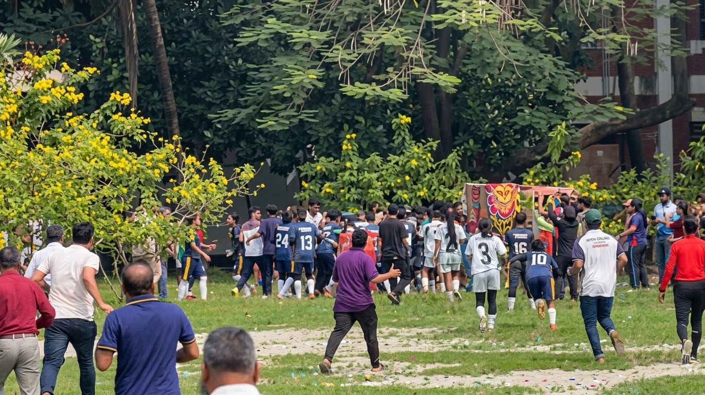 আন্তঃবিশ্ববিদ্যালয় নারী ফুটবলের ফাইনালে মারামারি, আহত যবিপ্রবির ৯ খেলোয়াড়