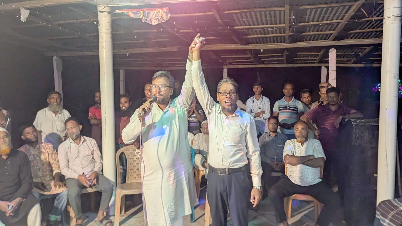 বার্থীতে পূজা মণ্ডপে মাদক-সন্ত্রাস ও চাঁদাবাজির বিরুদ্ধে দুই চেয়ারম্যান প্রার্থীর ঐক্যবদ্ধ ঘোষণা